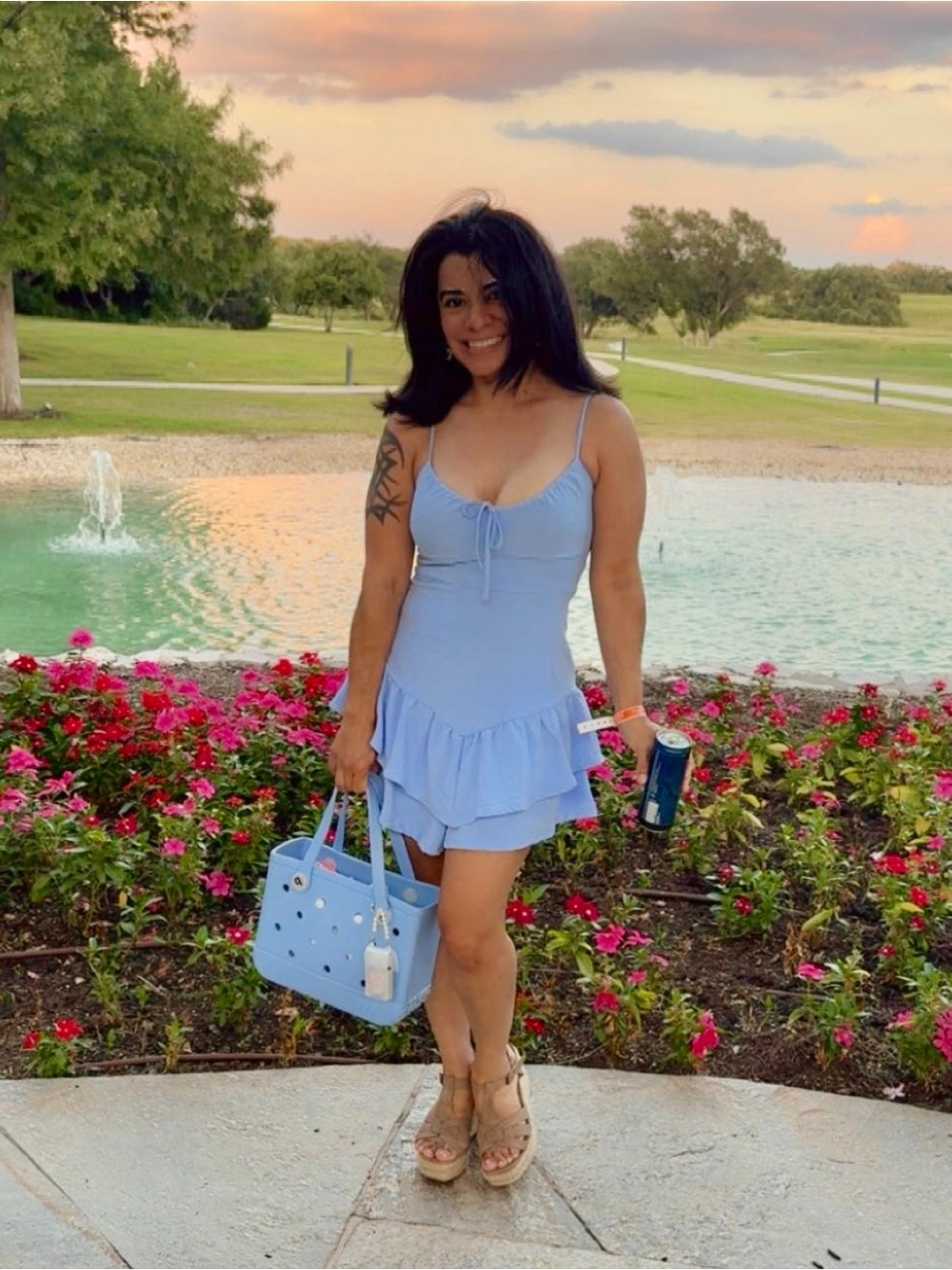 Blue Ruffle Romper - Picture 4 of 4
